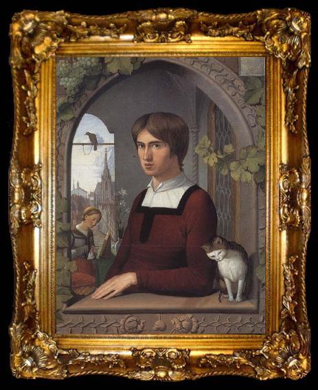 framed  Friedrich overbeck Portrait of the Painter Franz Pforr, ta009-2